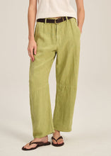 Load image into Gallery viewer, Velvet Taylor Heavy Linen Pant - Moss