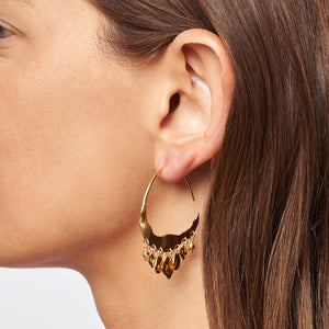 Chan Luu Crescent Hoop Earrings - Gold