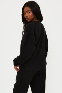 Beach Riot Devyn Oversized Sweatshirt - Boo Black