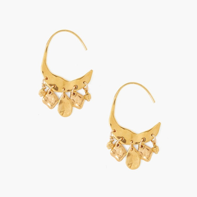 Chan Luu Petite Crescent Hoop Earrings - Gold