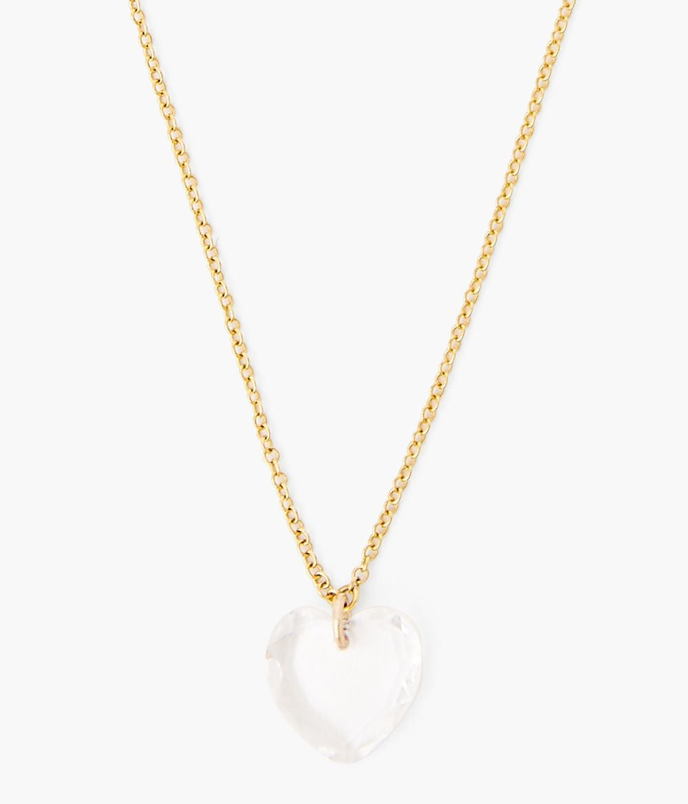 Chan Luu Crystal Heart Chain Necklace - Gold