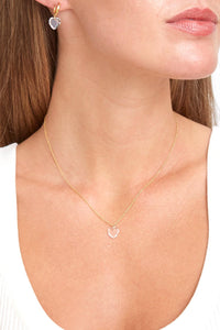 Chan Luu Crystal Heart Chain Necklace