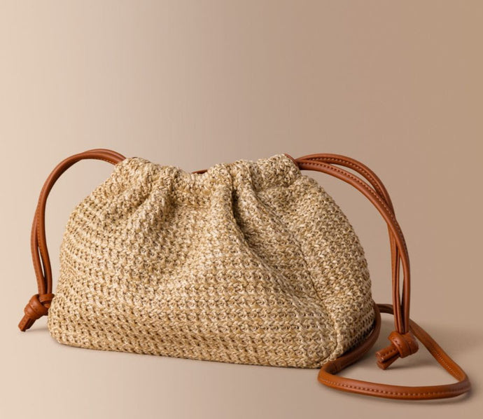 Jules Kae Brielle Bucket - Natural Straw/Cognac