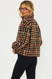Beach Riot Leona Sherpa - Midnight Houndstooth