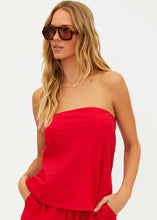Load image into Gallery viewer, Beach Riot Celeste Strapless Top - Red