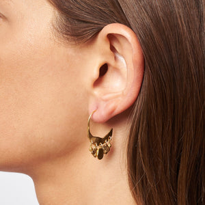 Chan Luu Petite Crescent Hoop Earrings - Gold