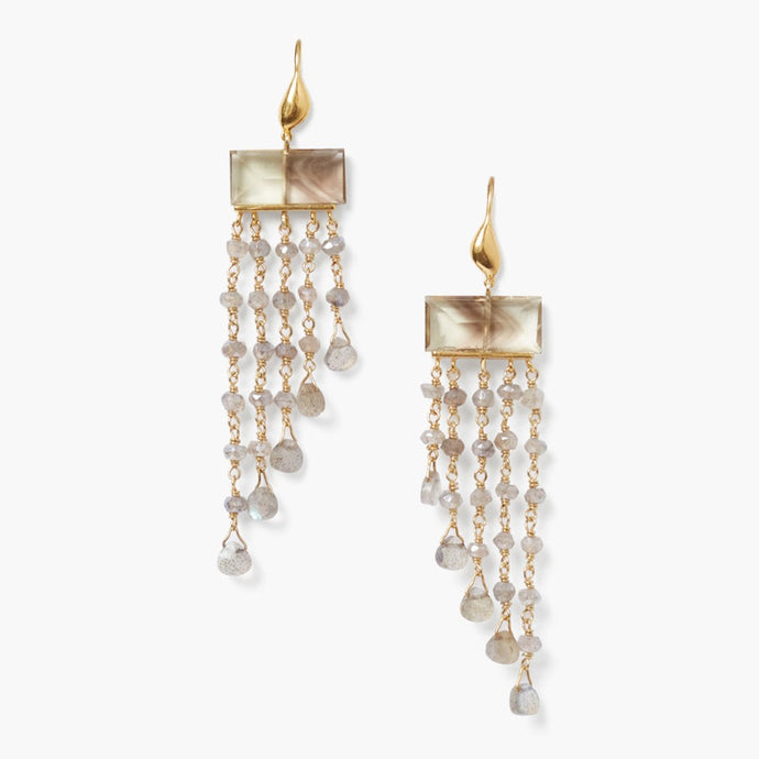 Chan Luu Phaedra Waterfall Earrings - Labradorite Mix