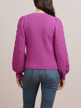 Load image into Gallery viewer, Splendid Phoebe Pointelle Sweater - Magenta