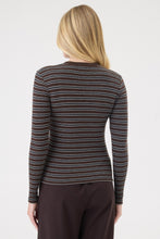 Load image into Gallery viewer, Goldie Vintage Stripe Top - Coffee