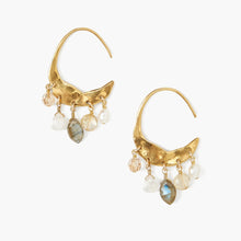 Load image into Gallery viewer, Chan Luu Petite Crescent Hoop Earrings - Citrine Mix