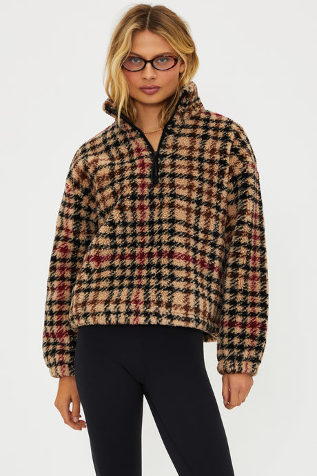Beach Riot Leona Sherpa - Midnight Houndstooth