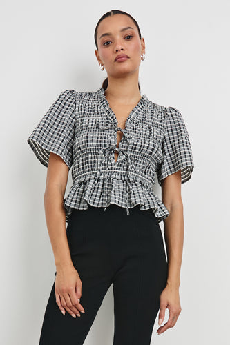 Rails Portia Top - Ash Seersucker