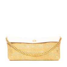 Load image into Gallery viewer, Hammitt Invitation Clutch - Calla Lily White Raffia/Brushed Gold