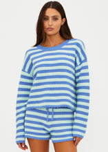 Load image into Gallery viewer, Beach Riot Beach Sweater - Sapphire Sea Stripe