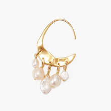 Load image into Gallery viewer, Chan Luu Petite Crescent Hoop Earrings - White Pearl