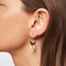 Load image into Gallery viewer, Chan Luu Petite Crescent Hoop Earrings - White Pearl