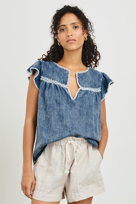 Rails Taffia Top - Classic Blue