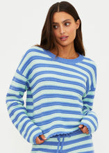 Load image into Gallery viewer, Beach Riot Beach Sweater - Sapphire Sea Stripe