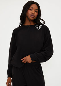 Beach Riot Devyn Oversized Sweatshirt - Boo Black