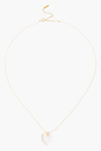 Chan Luu Pearl & Crystal Heart Necklace