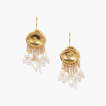 Load image into Gallery viewer, Chan Luu Medusa Earrings - Gold White Pearl