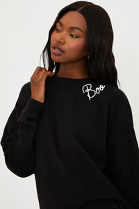 Beach Riot Devyn Oversized Sweatshirt - Boo Black