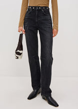 Load image into Gallery viewer, Rails Samo Barrel Leg - Black Stone Studded