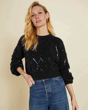 Load image into Gallery viewer, Splendid Waverly Sequin Sweater - Black
