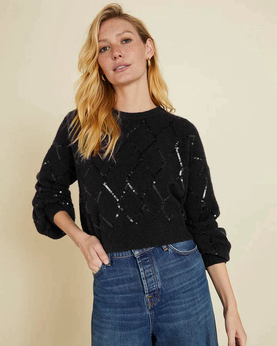 Splendid Waverly Sequin Sweater - Black