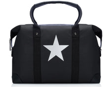 Load image into Gallery viewer, Hi, Love Travel he Weekender Bag - Black w/Silver Star