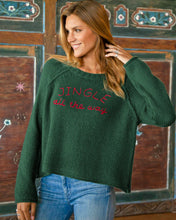 Load image into Gallery viewer, Wooden Ships Jingle Raglan Crew Chunky - Green/Red Ginger