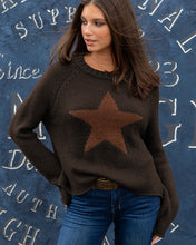 Load image into Gallery viewer, Wooden Ships Star Raglan Crew Chunky - Brown Brick/Chestnut