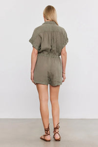 Velvet Clare Linen Romper - 2 Colors