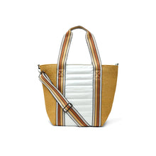 Load image into Gallery viewer, Think Royln Sunset Tote - Dune Raffia &amp; White Patent