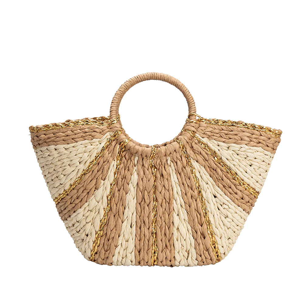 Melie Bianco Suzie Large Straw Tote Bag - Natural