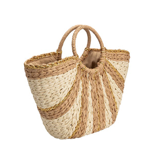 Melie Bianco Suzie Large Straw Tote Bag - Natural