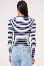 Load image into Gallery viewer, Goldie Zoé Breton Stripe Cardigan - White/Navy