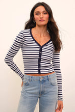 Load image into Gallery viewer, Goldie Zoé Breton Stripe Cardigan - White/Navy