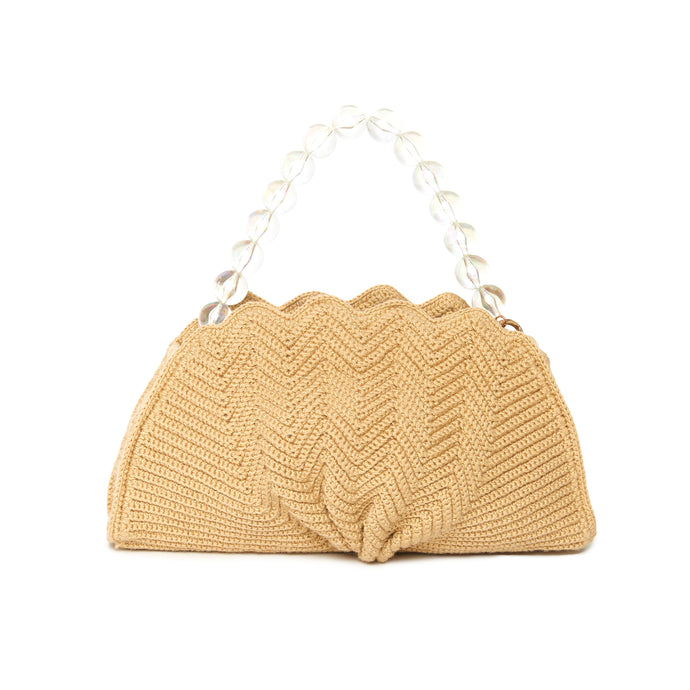 SORAYA HENNESSY Cream Seashell Clutch