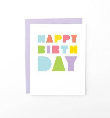 Graphic Anthology - Block Type Birthday Card