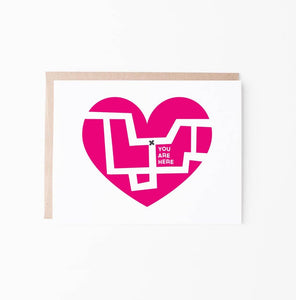 Graphic Anthology - Heart Map Greeting Card