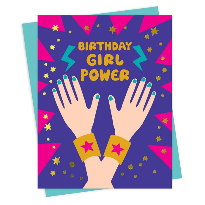Night Owl Paper Goods Girl Power Birthday Card