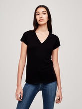 Load image into Gallery viewer, L&#39;Agence Becca V-Neck Tee - Black