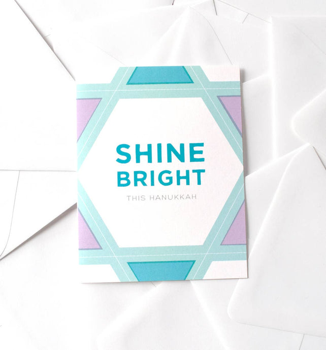 Graphic Anthology Shine Bright Color Block Hanukkah Card