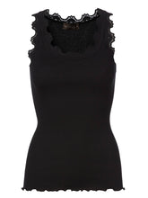 Load image into Gallery viewer, Rosemunde Regular Vintage Lace Silk Top - Black