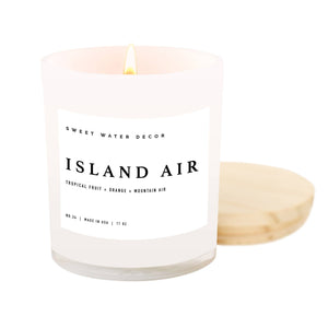 Sweet Water Decor Soy Candle + Wood Lid - Island Air