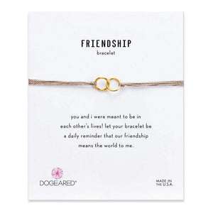 Dogeared Double-Linked Rings Friendship Bracelet - 2 Colors