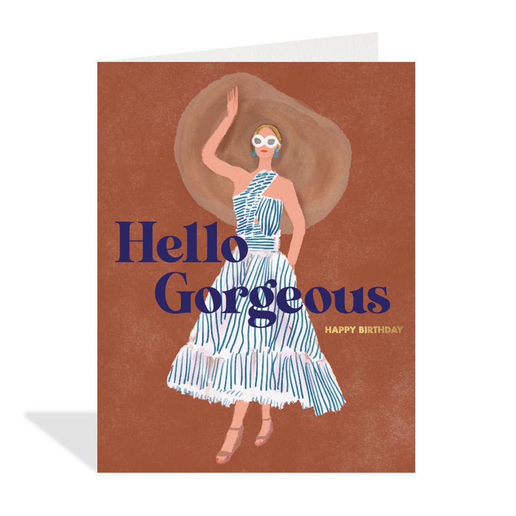 Halfpenny Postage Hello Gorgeous Birthday Card