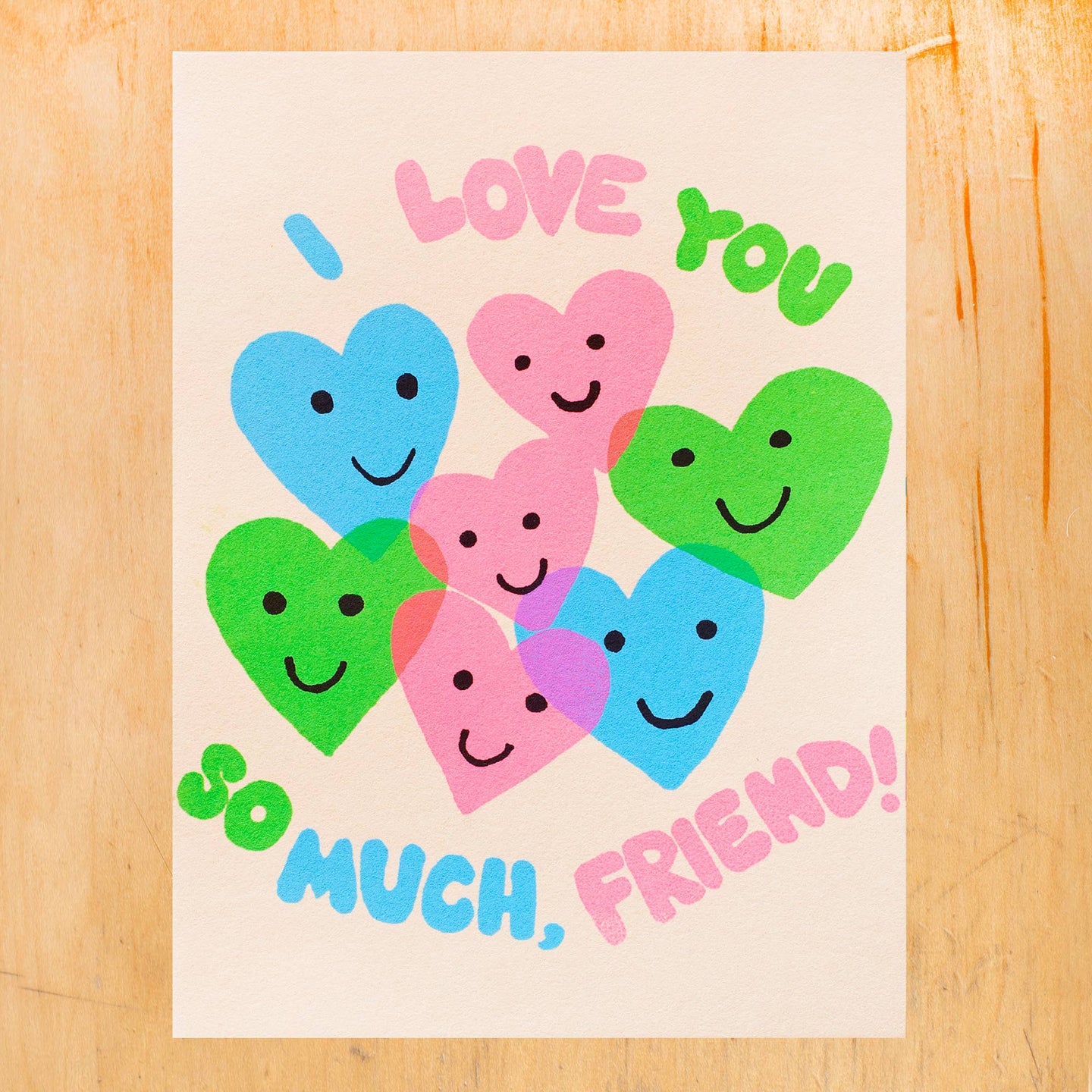 Alphabet Studios Friend Hearts Greeting Card