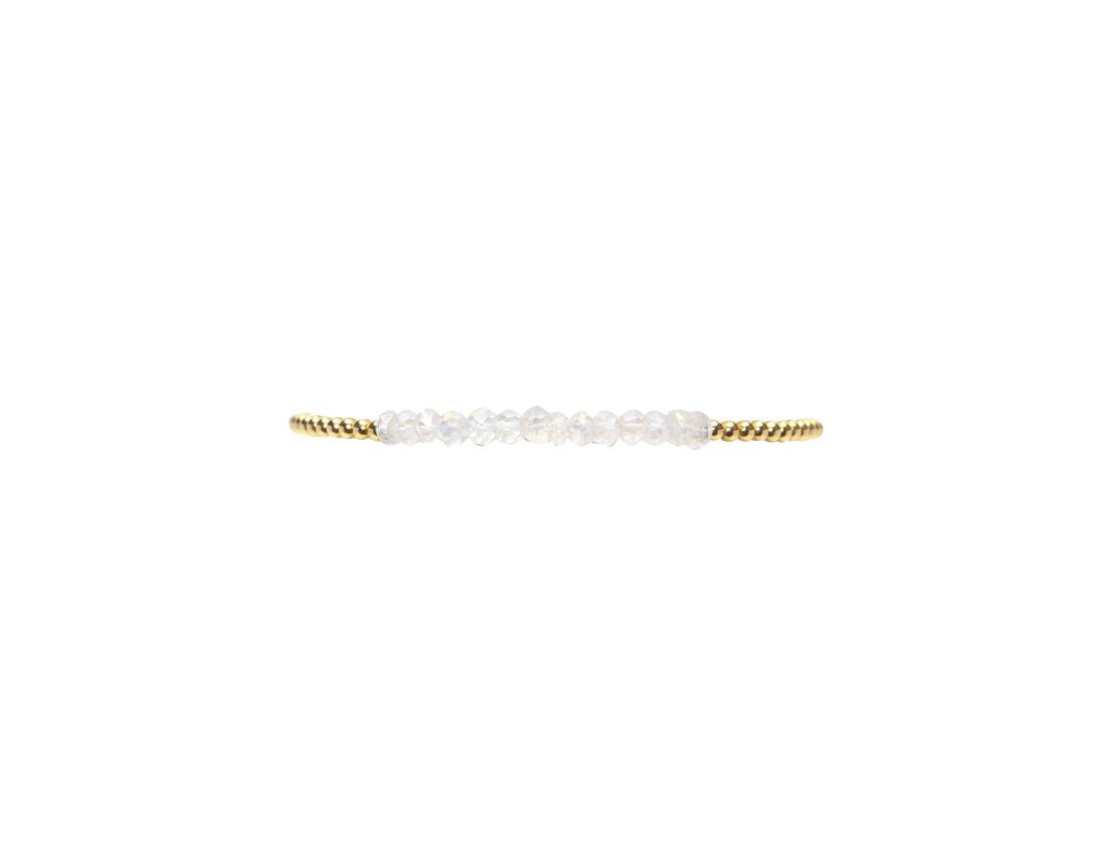 Karen Lazar 2MM Gold Filled Bracelet - WHITE TOPAZ